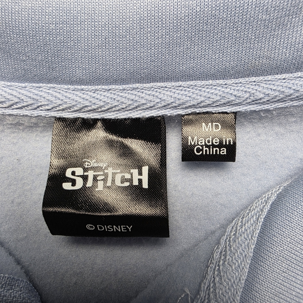 Stitch Experiment 626 Cropped Quarter-Zip Sweatshirt Mad Engine Size W Medium - Picture 5 of 7